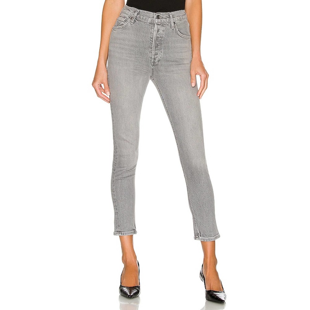 AGOLDE Nico Slim High Rise Jeans in Chrome 28